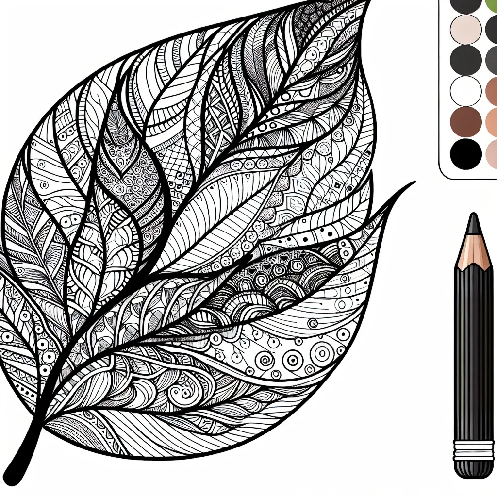 Get Creative with Our Stunning Leaf Coloring Page Designs!