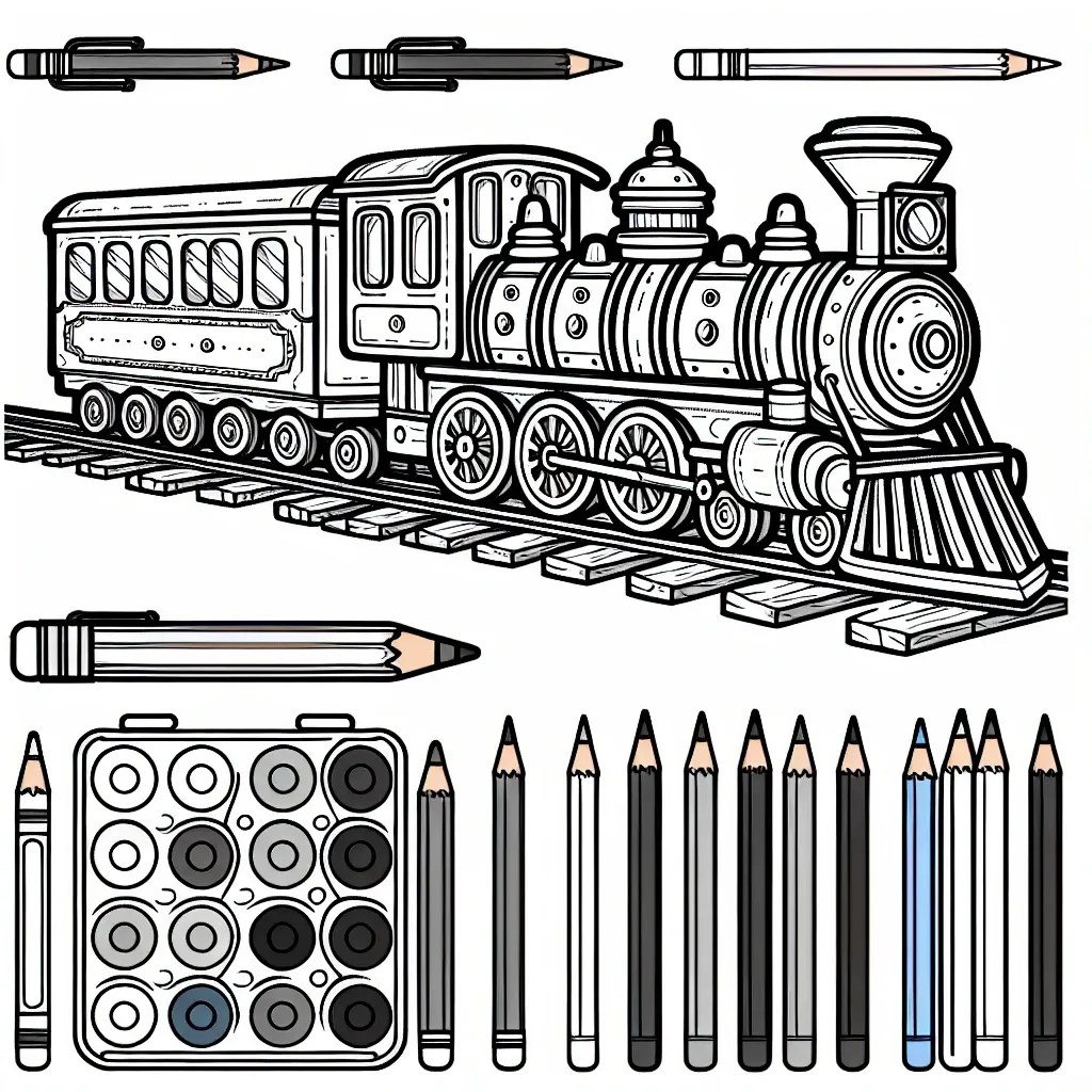 Get on Board with Fun: Train Coloring Page Designs for Kids!