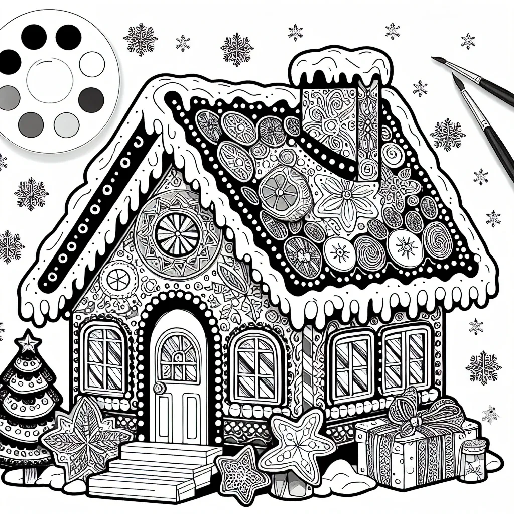 Get Festive with Our Gingerbread House Coloring Page – Perfect for Holiday Fun!