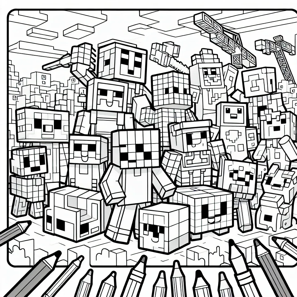 Free Printable Minecraft Coloring Pages for Kids – Get Creative with Your Favorite Characters!