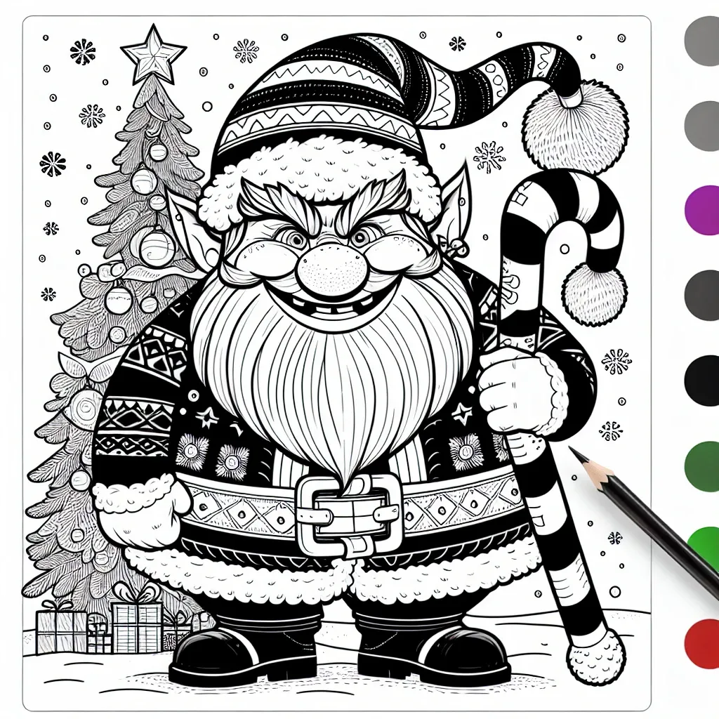 Get into the Holiday Spirit with our Festive Grinch Coloring Page!