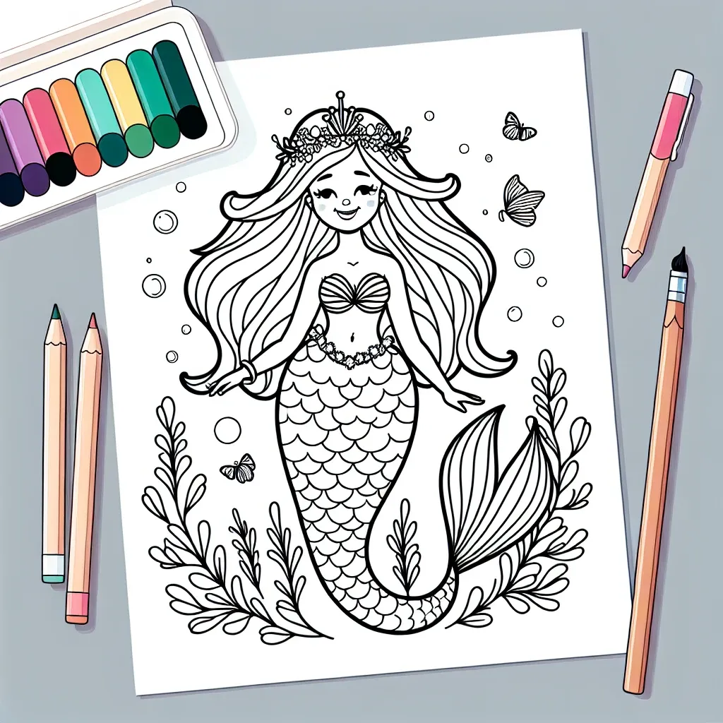 Dive into Fun with our Ariel Coloring Page Collection for Kids!