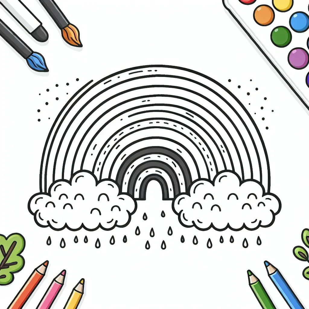 Get Creative with Our Vibrant Rainbow Coloring Page Collection!