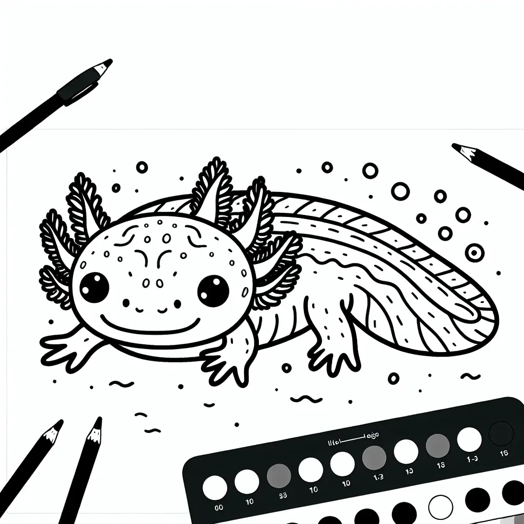 Free Axolotl Coloring Page: Dive into a World of Colorful Creativity!