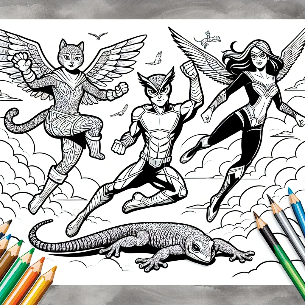 PJ Masks Coloring Page: Bring the Adventures of Catboy, Owlette, and Gekko to Life!