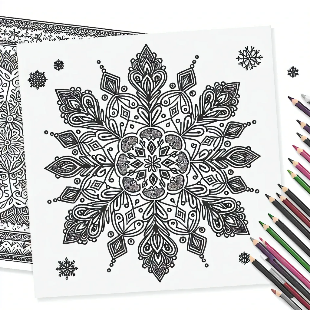 Get Creative with Our Snowflake Coloring Page for a Winter Wonderland Experience!