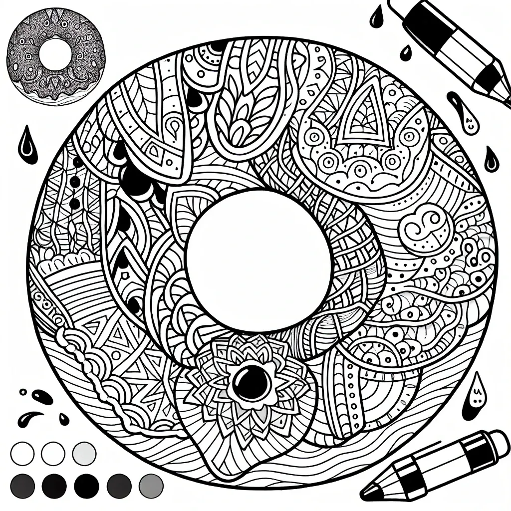 Get Creative with Our Fun Donut Coloring Page Designs!