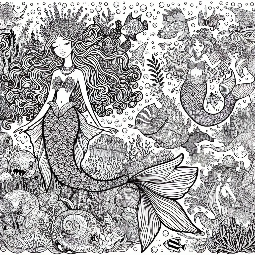 Dive into Creativity with Our Mermaid Coloring Page Collection!