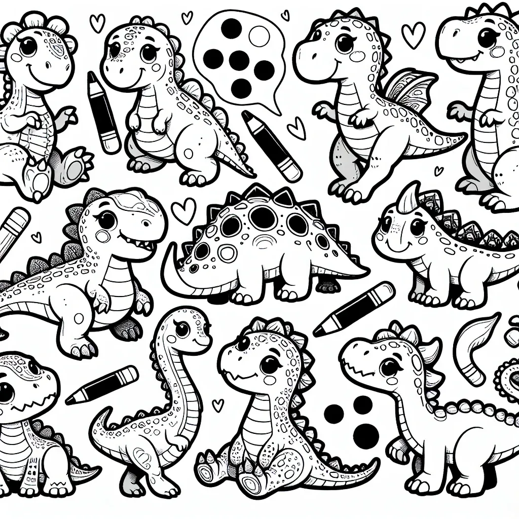 Roar-tastic Fun: Dinosaur Coloring Pages for Kids of All Ages!