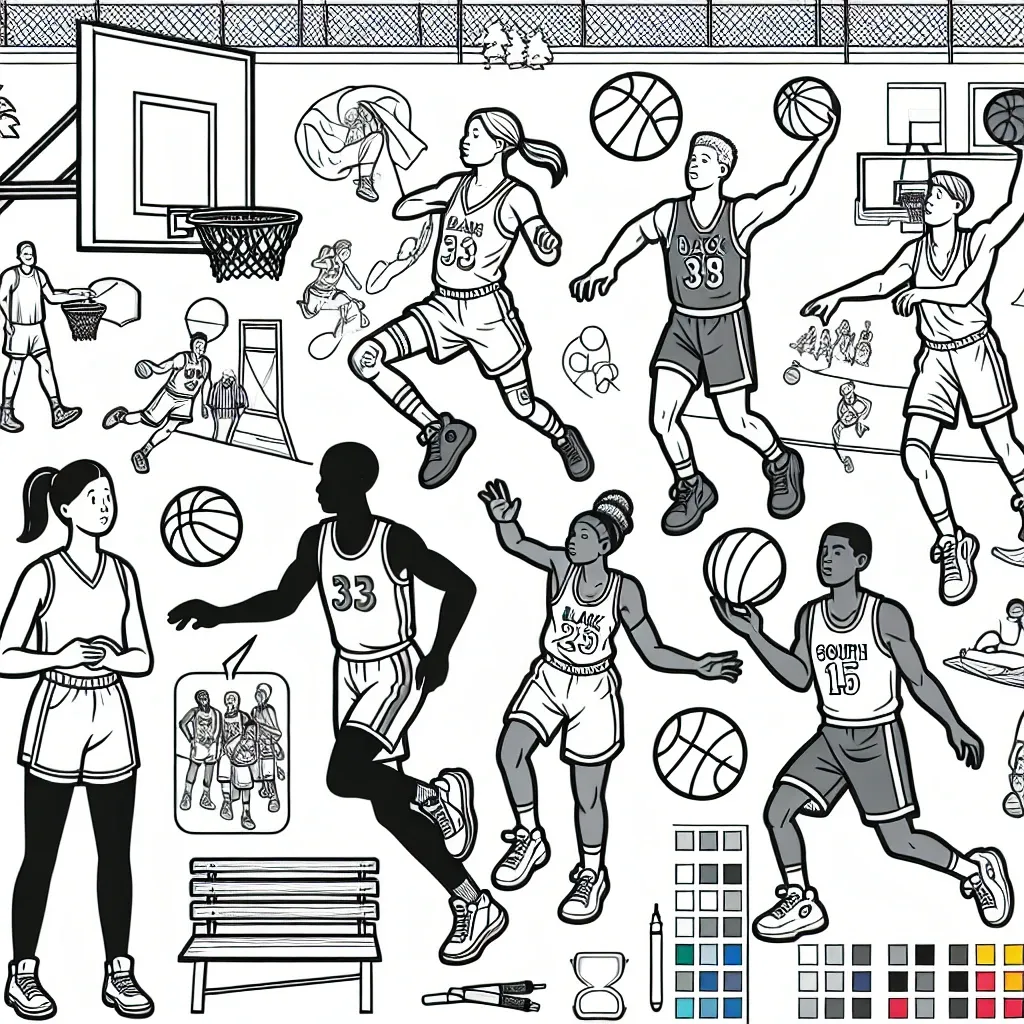 Score Big with Our Basketball Coloring Pages: Slam Dunk Fun for Kids!