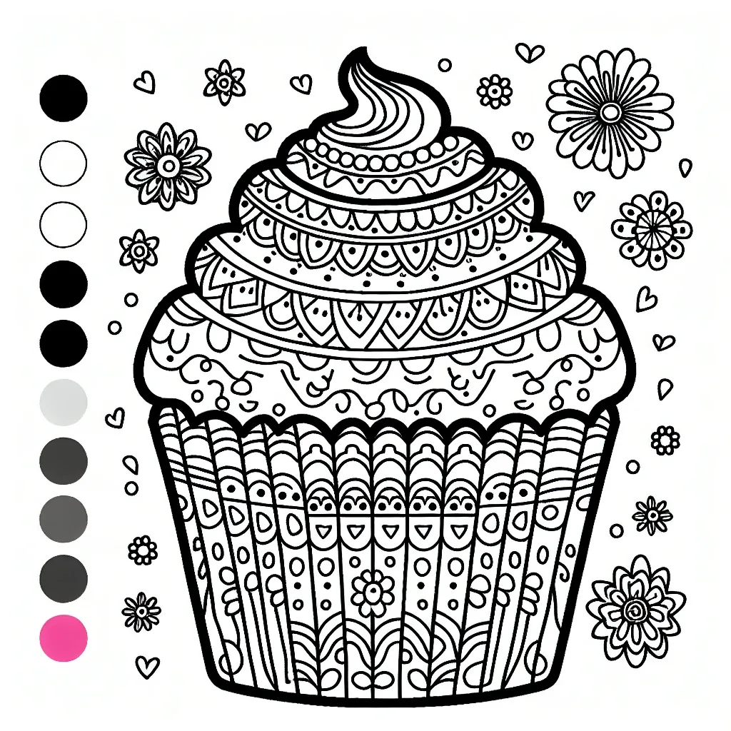 Deliciously Fun: Cupcake Coloring Page Ideas for Sweet Coloring Fun!