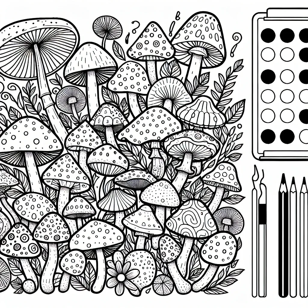 Unleash Your Creativity with Our Mushroom Coloring Page Collection!