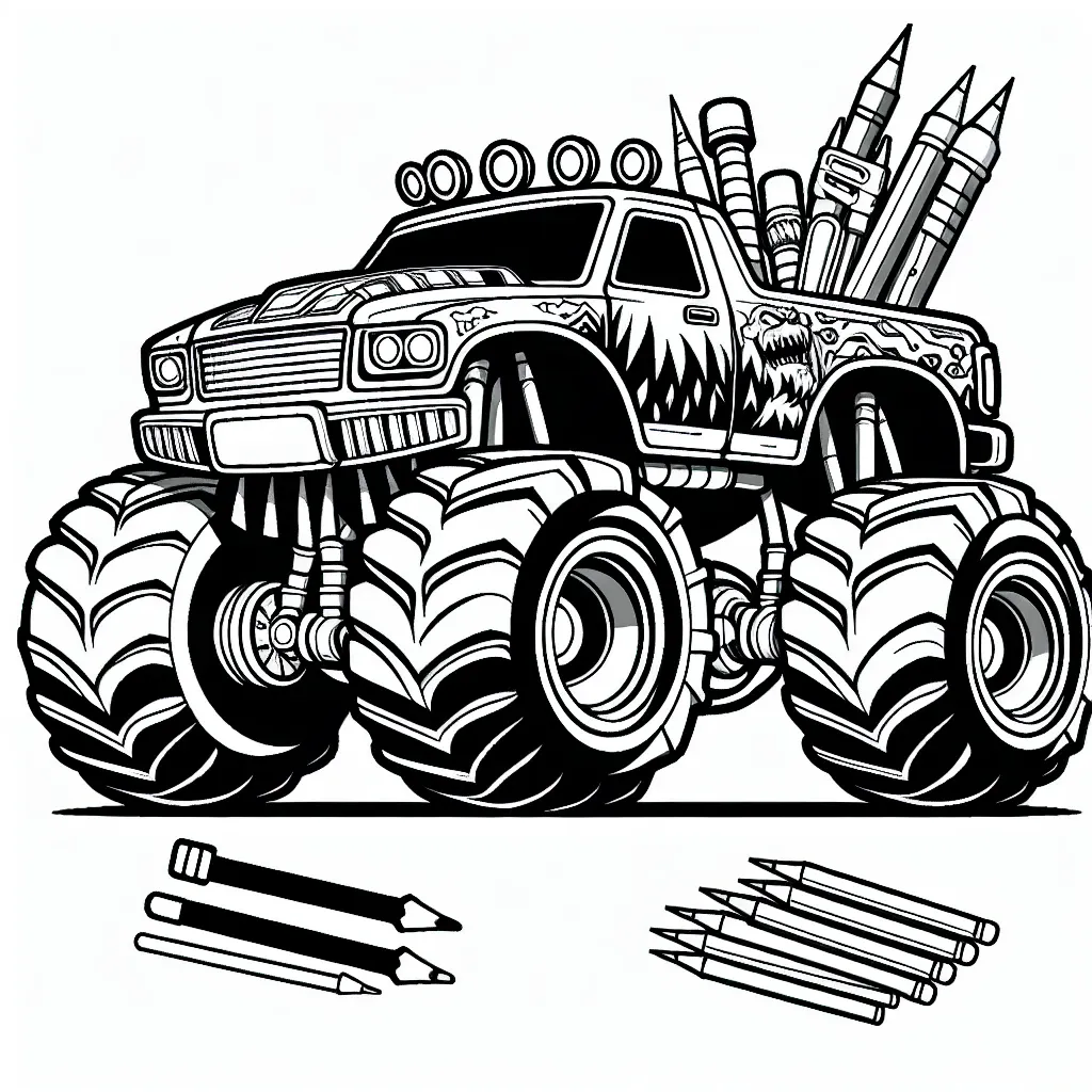 Get Revved Up with Our Monster Truck Coloring Page Collection!