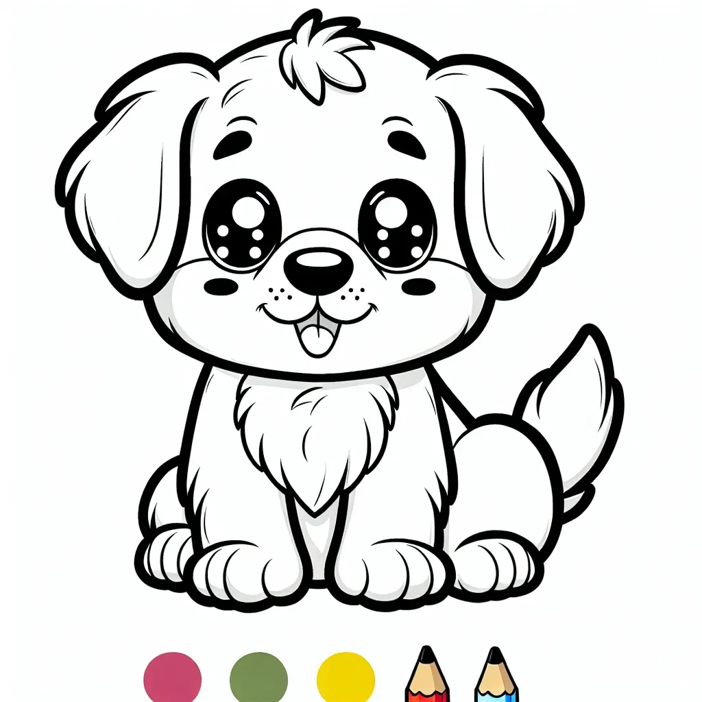 Adorable Puppy Coloring Page: Perfect for Dog Lovers of All Ages!