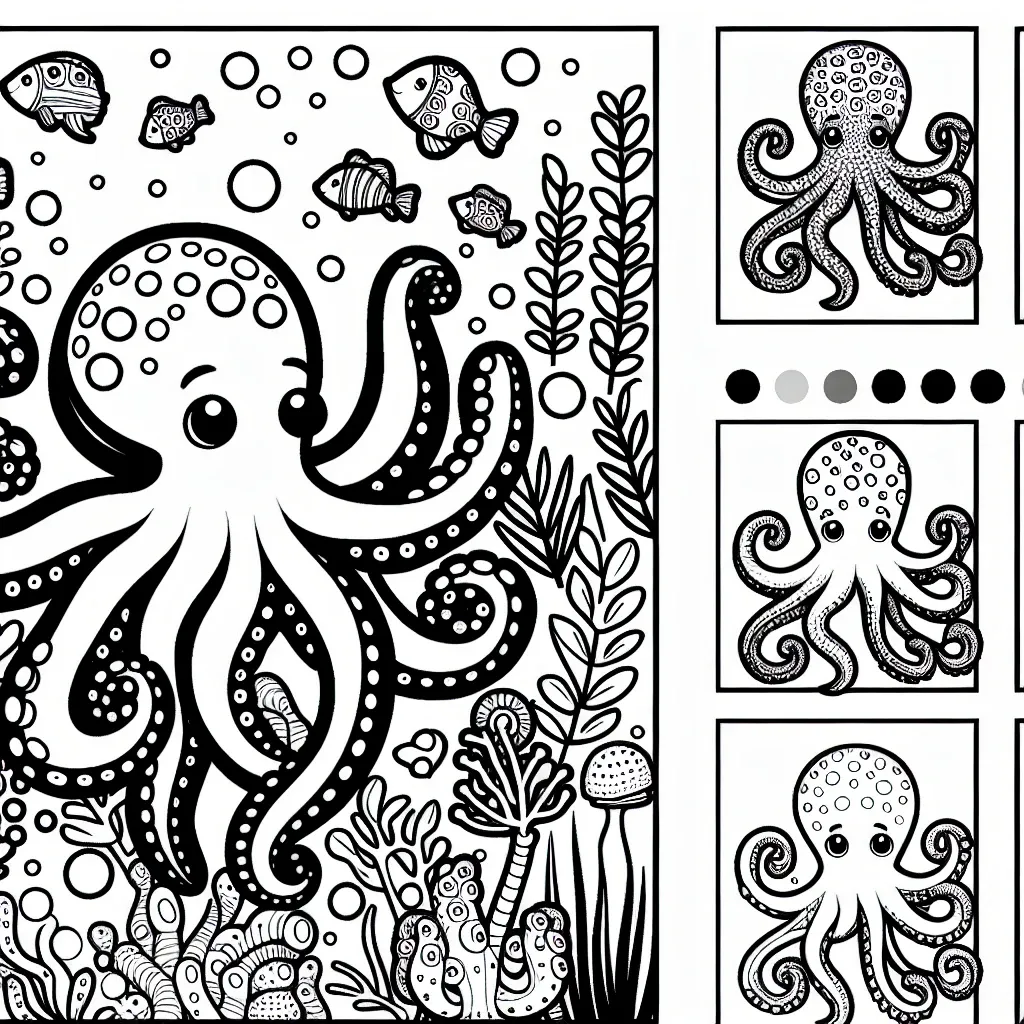 Dive into Fun with our Octopus Coloring Page Collection!