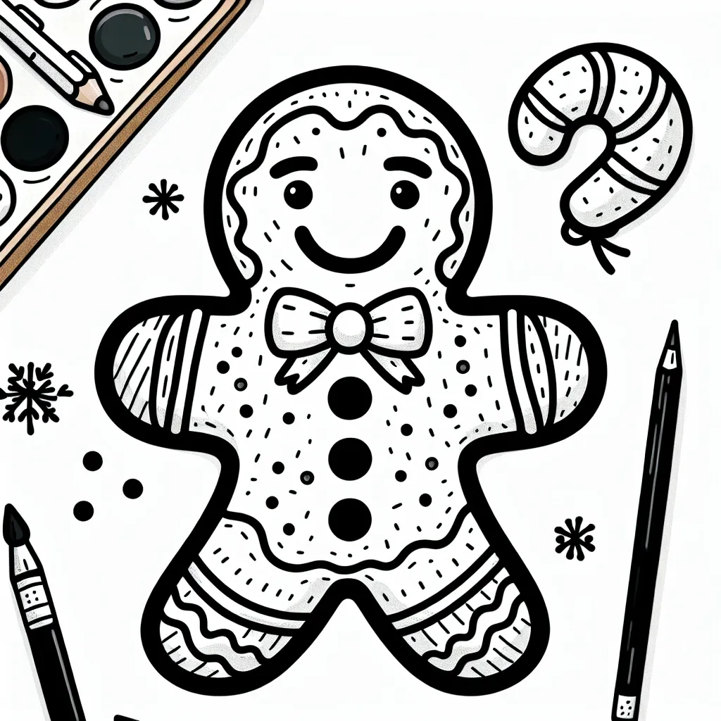 Get Festive with our Gingerbread Man Coloring Page – Perfect for Holiday Coloring Fun!