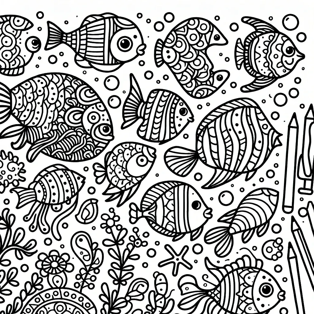 Dive into Fun with Our Fish Coloring Page Collection!