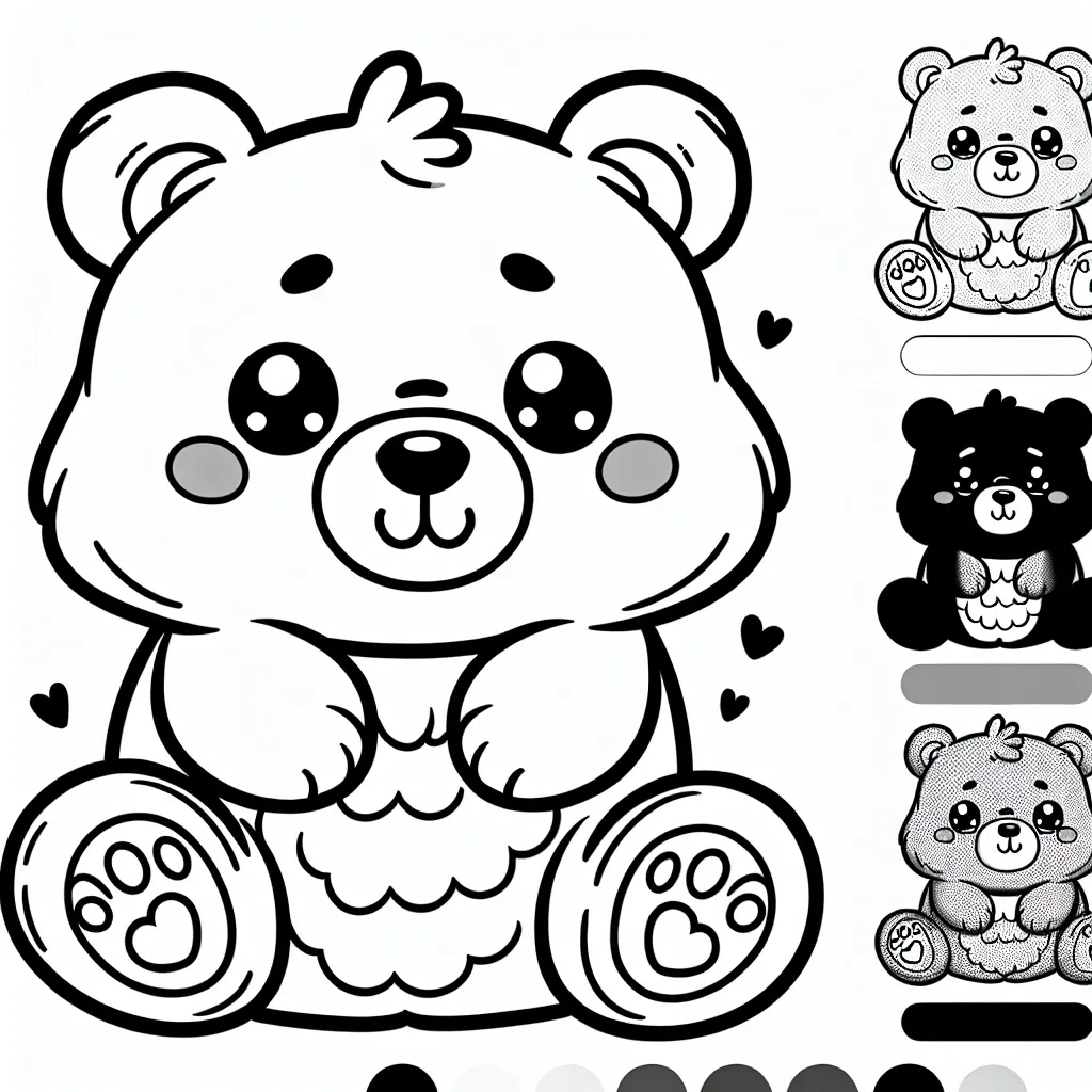 Unleash Your Creativity with our Adorable Bear Coloring Page Collection!