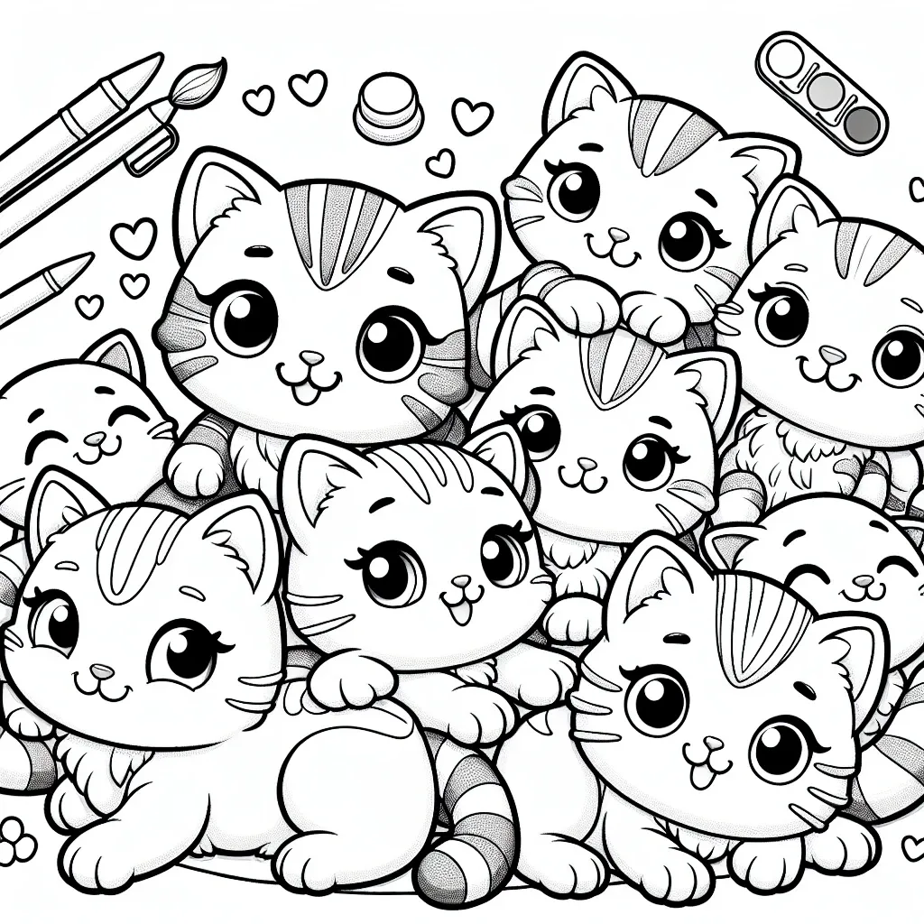 Unleash Your Inner Artist with our Super Kitties Coloring Page Collection!