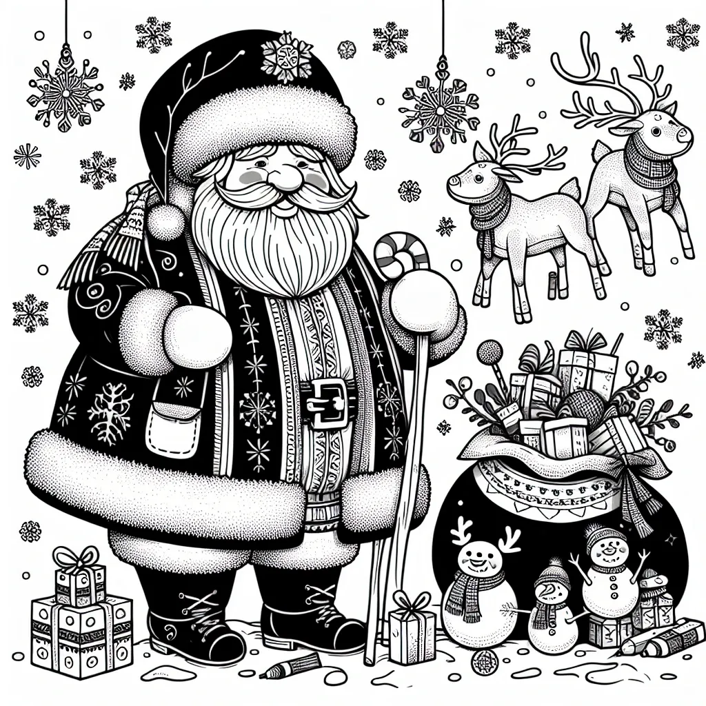 Get Festive with Our Santa Claus Coloring Page – Perfect for Spreading Holiday Cheer!