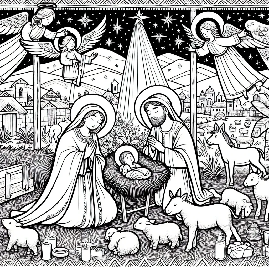 Free Nativity Coloring Page: Celebrate the True Meaning of Christmas with Our Printable Designs!