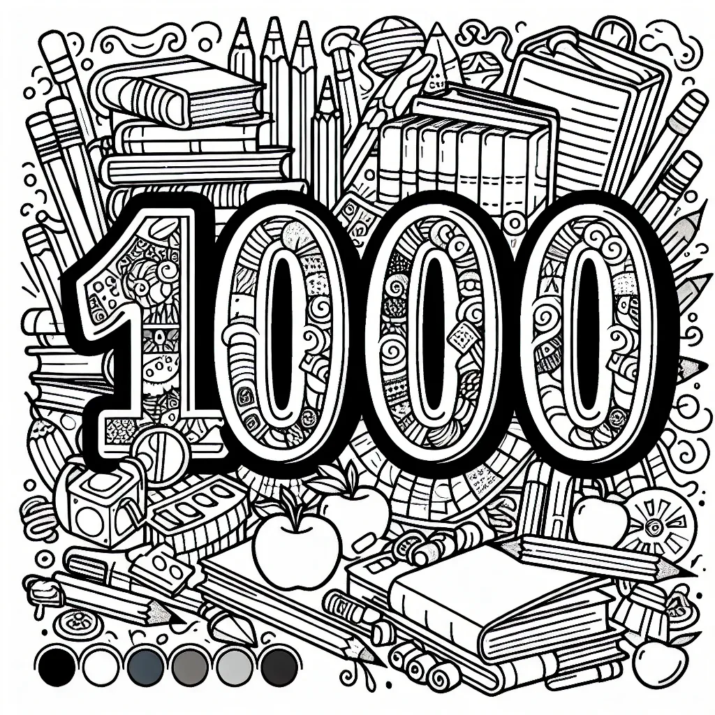 Celebrate the 100th Day of School with a Fun Coloring Page!