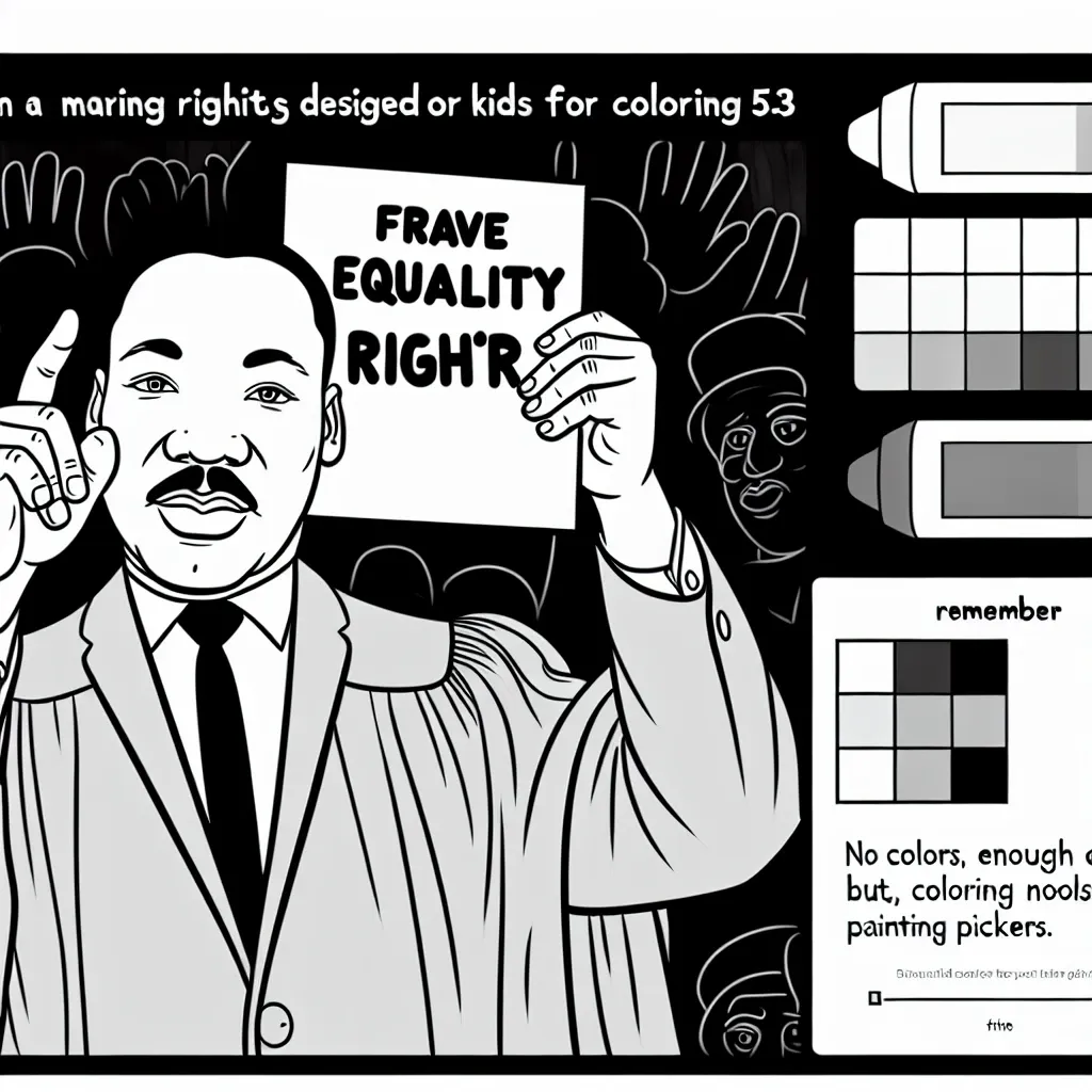 Free Printable Martin Luther King Jr Coloring Page: Teach Kids About Equality and Justice Through Coloring!