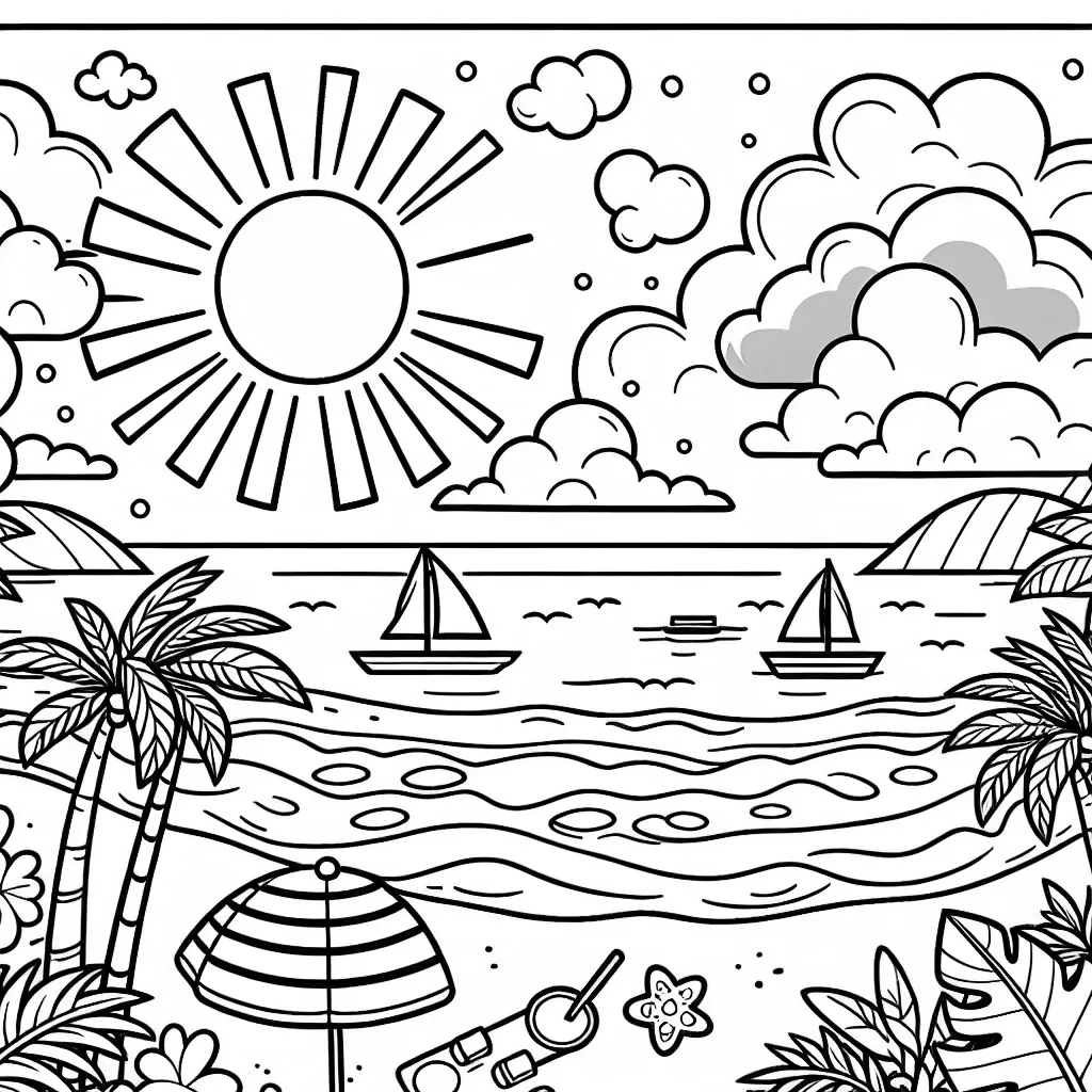 Get Creative with Our Summer Coloring Page Collection: Fun and Free Printables for All Ages!