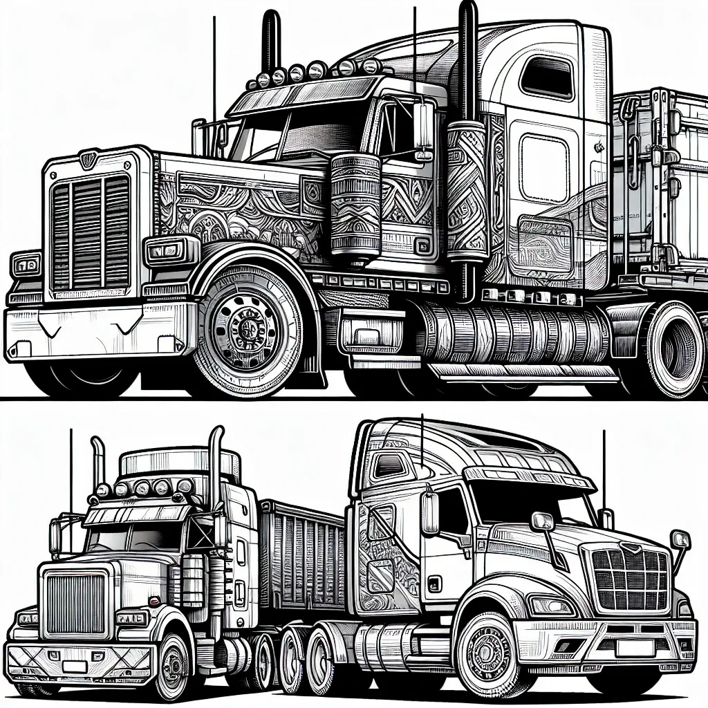 Rev up Your Creativity with Our Truck Coloring Page Collection!