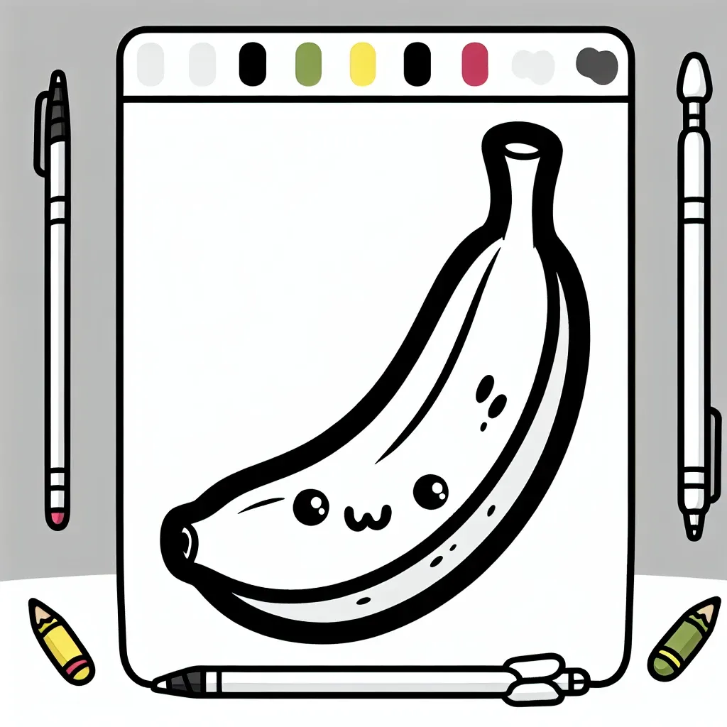 Free Printable Banana Coloring Page for Kids – Fun and Educational Activity!