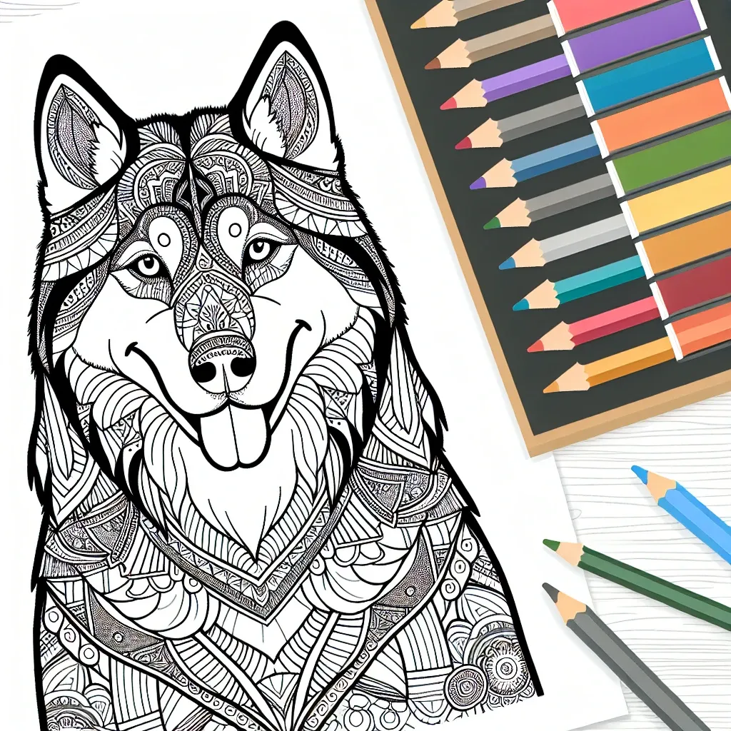 Unleash Your Creativity with Our Husky Coloring Page Collection!