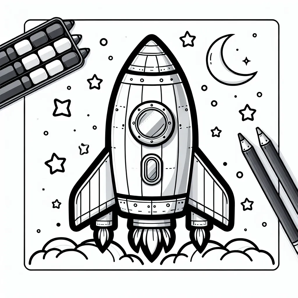 Blast Off with our Rocket Ship Coloring Page: Fun and Creative Designs for Kids!