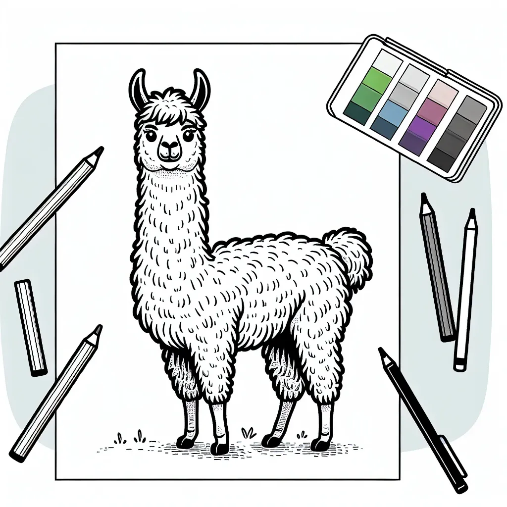 Get Creative with Our Llama Coloring Page Collection!