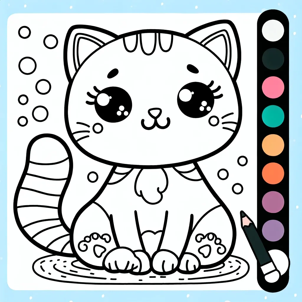 Discover the Cutest Smurf Cat Coloring Page for Hours of Coloring Fun!