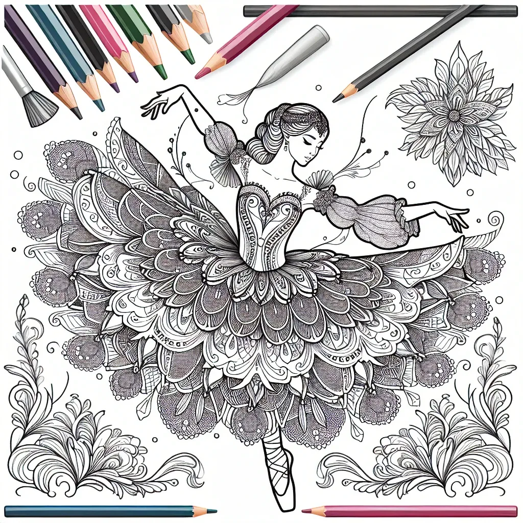 Unleash Your Creativity with Our Ballerina Coloring Page!