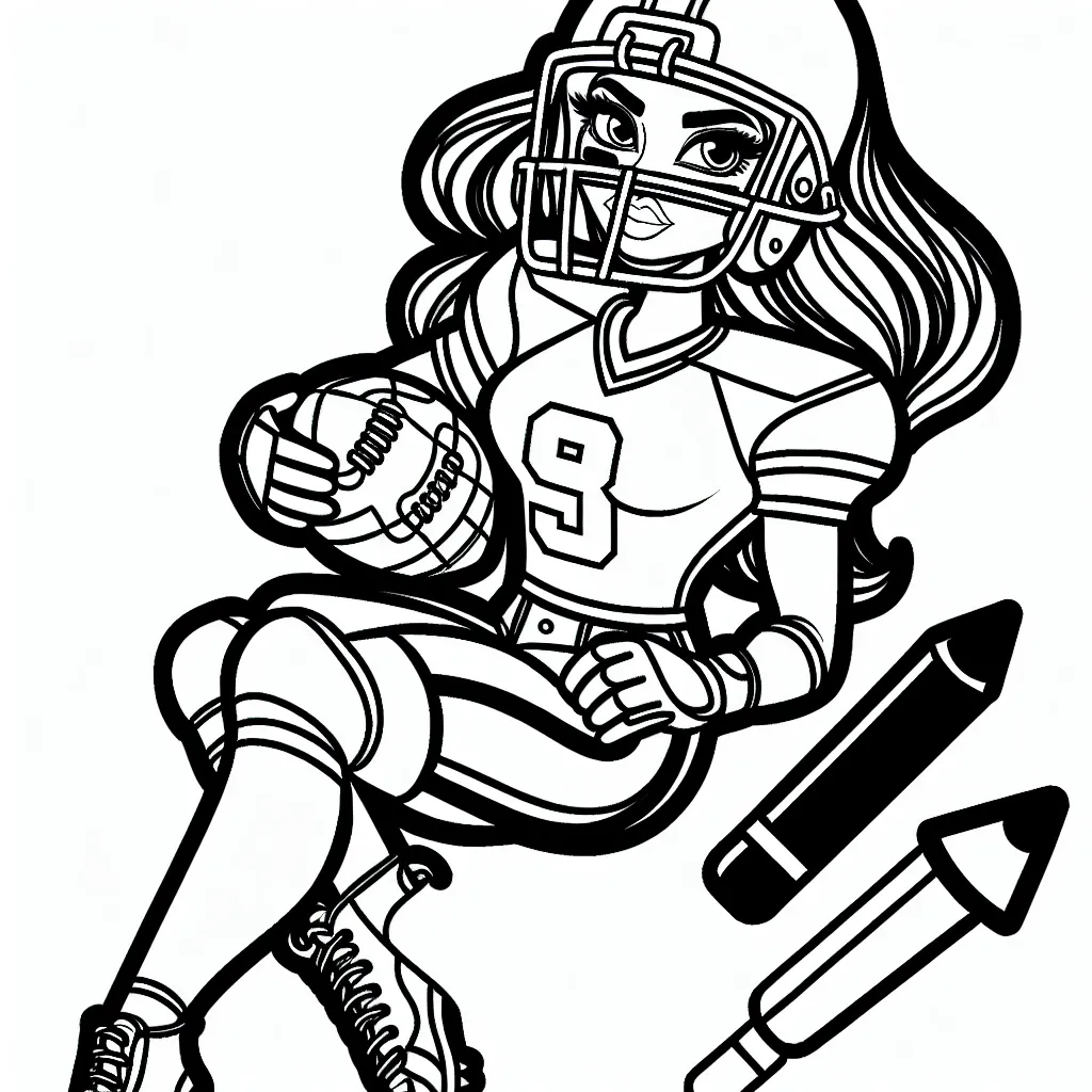 Free Printable Football Player Coloring Page for Sports Fans!