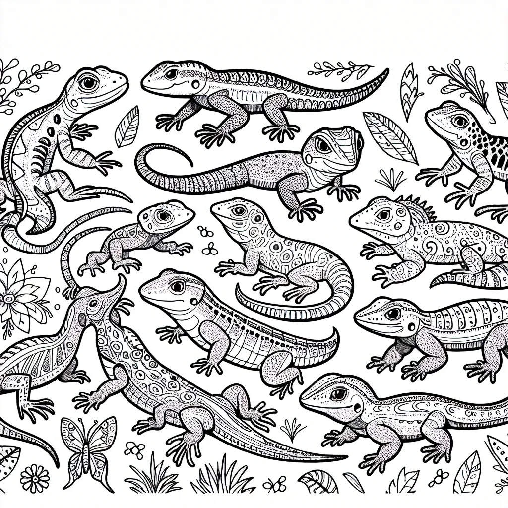 Get Creative with Our Lizard Coloring Page Collection: Fun and Free Printables for Kids