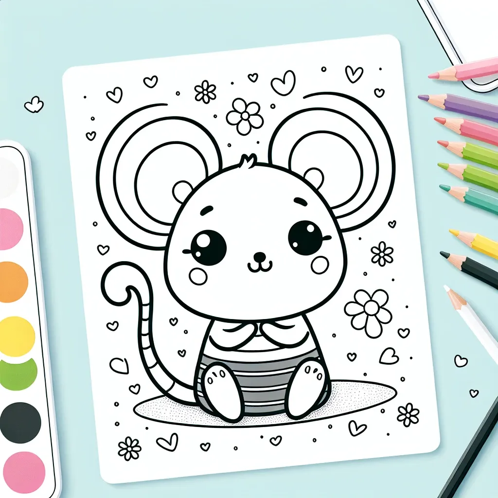 Free Printable Mouse Coloring Page for Kids – Fun and Creative Activity!