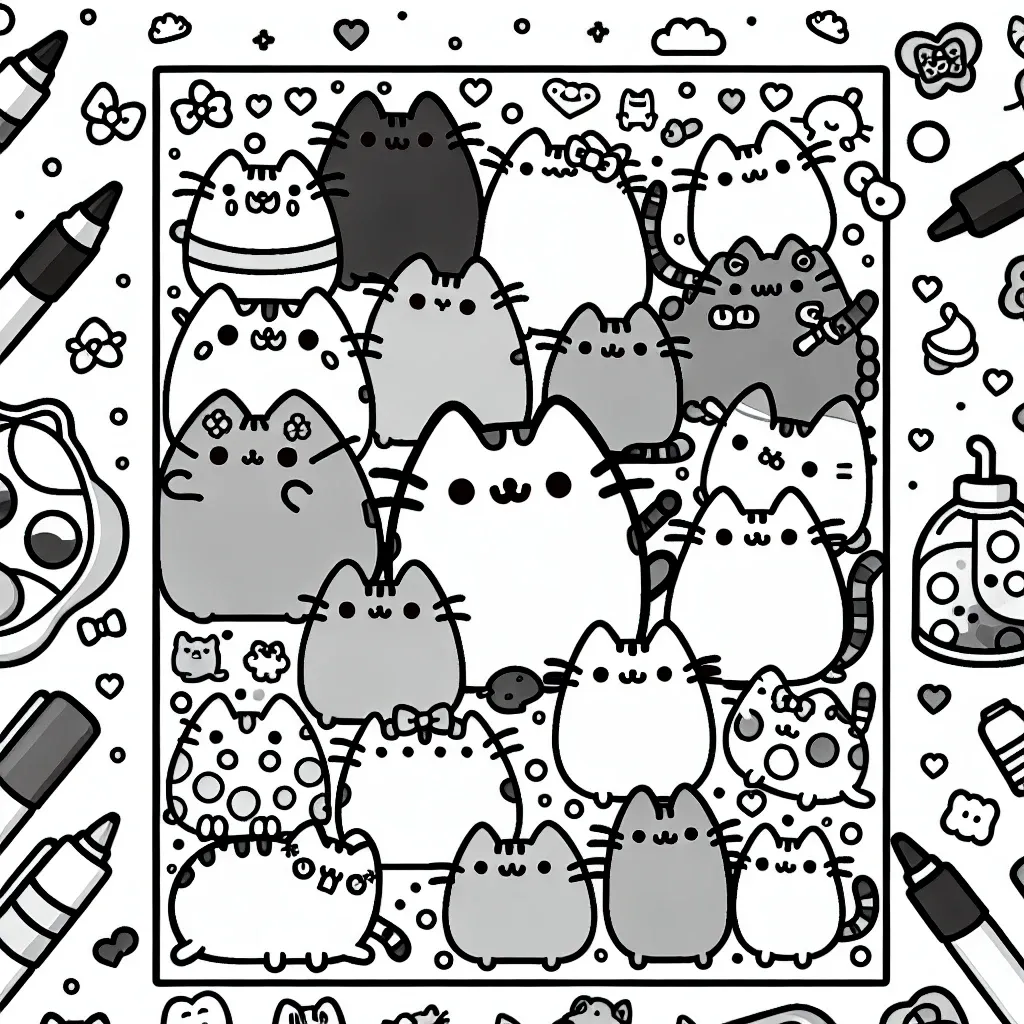 Unleash Your Creativity with the Cutest Pusheen Coloring Pages!