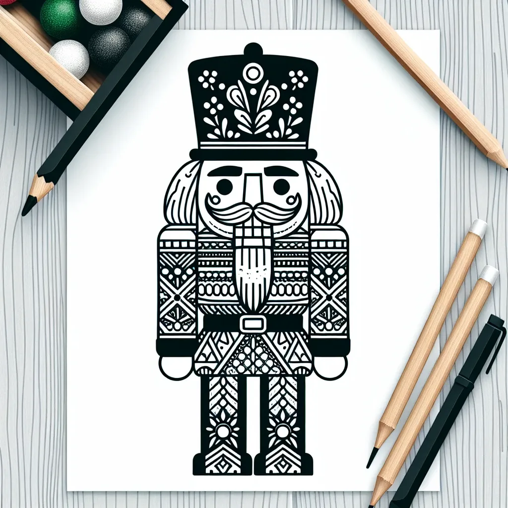 Get Festive with Our Nutcracker Coloring Page: Perfect for the Holiday Season!