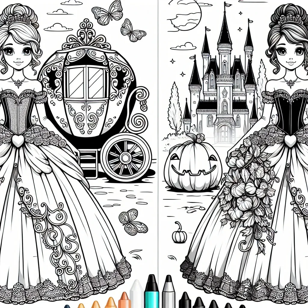 Get Enchanted with our Cinderella Coloring Page Collection!