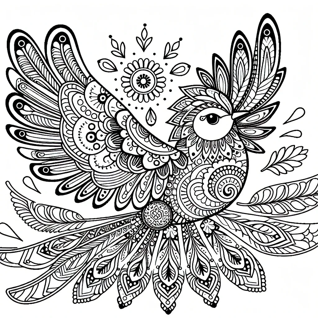 Fly High with Our Beautiful Bird Coloring Pages – Perfect for Kids and Adults!