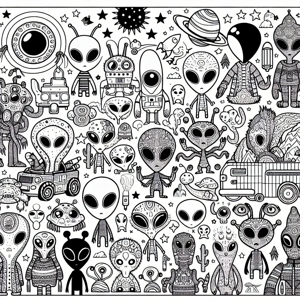 Get Creative with our Alien Coloring Page Collection for Out-of-this-World Fun!