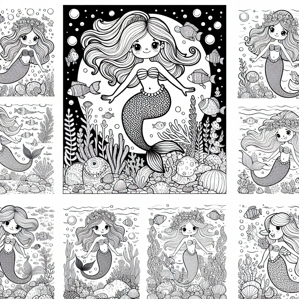 Dive into Fun with Our Little Mermaid Coloring Page Collection!