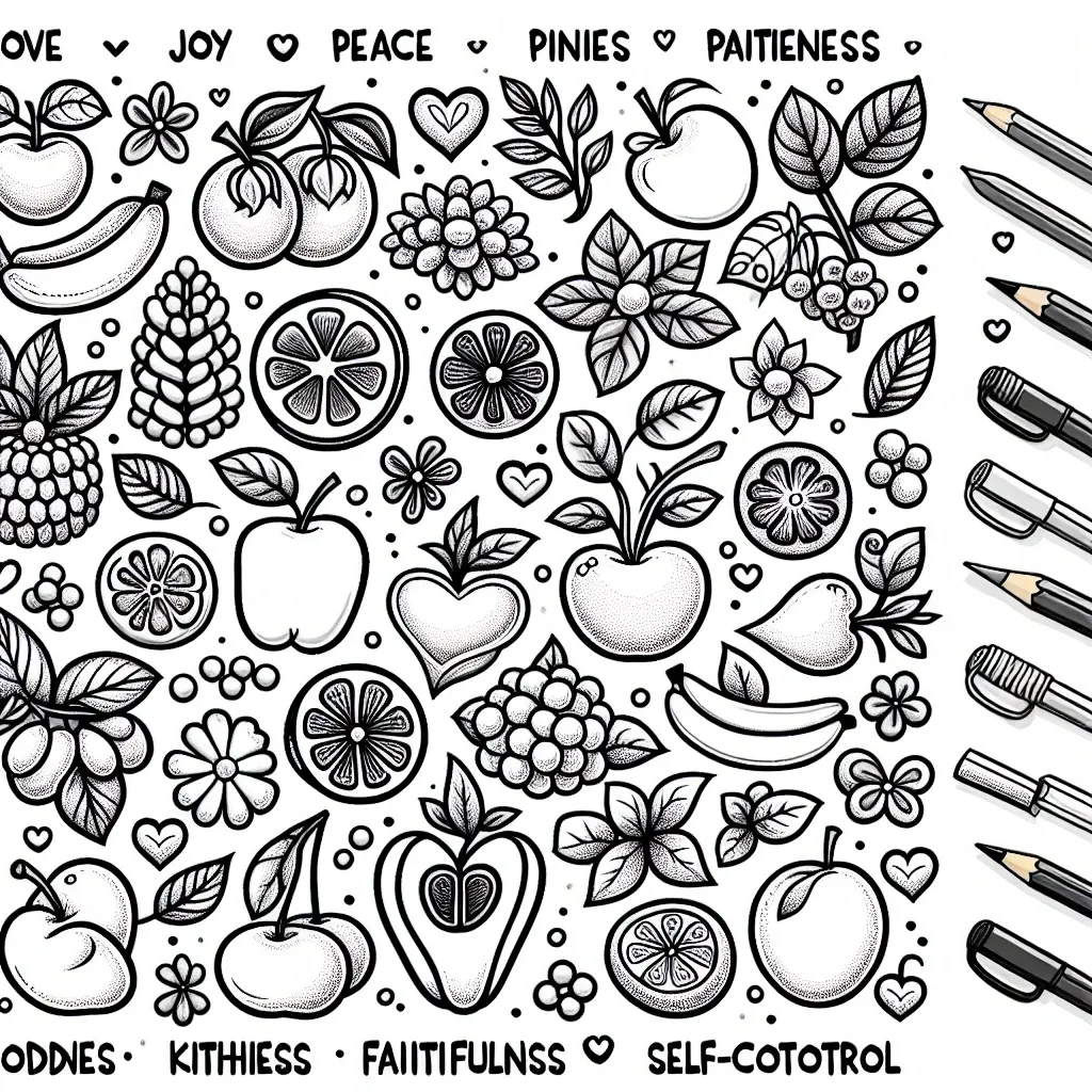 Create Vibrant Artwork with Our Fruit of the Spirit Coloring Page Collection!