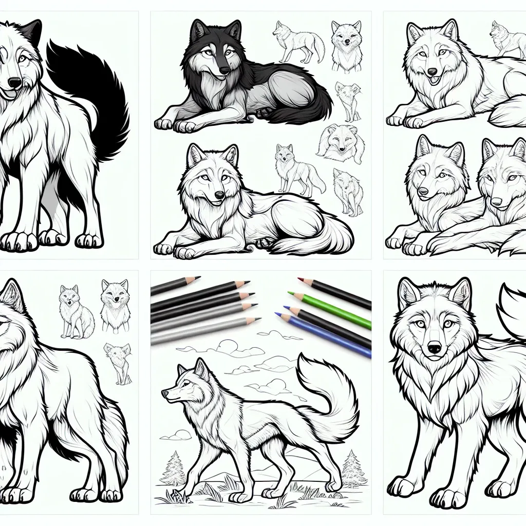 Roar into Fun with Our Wolf Coloring Page Collection!