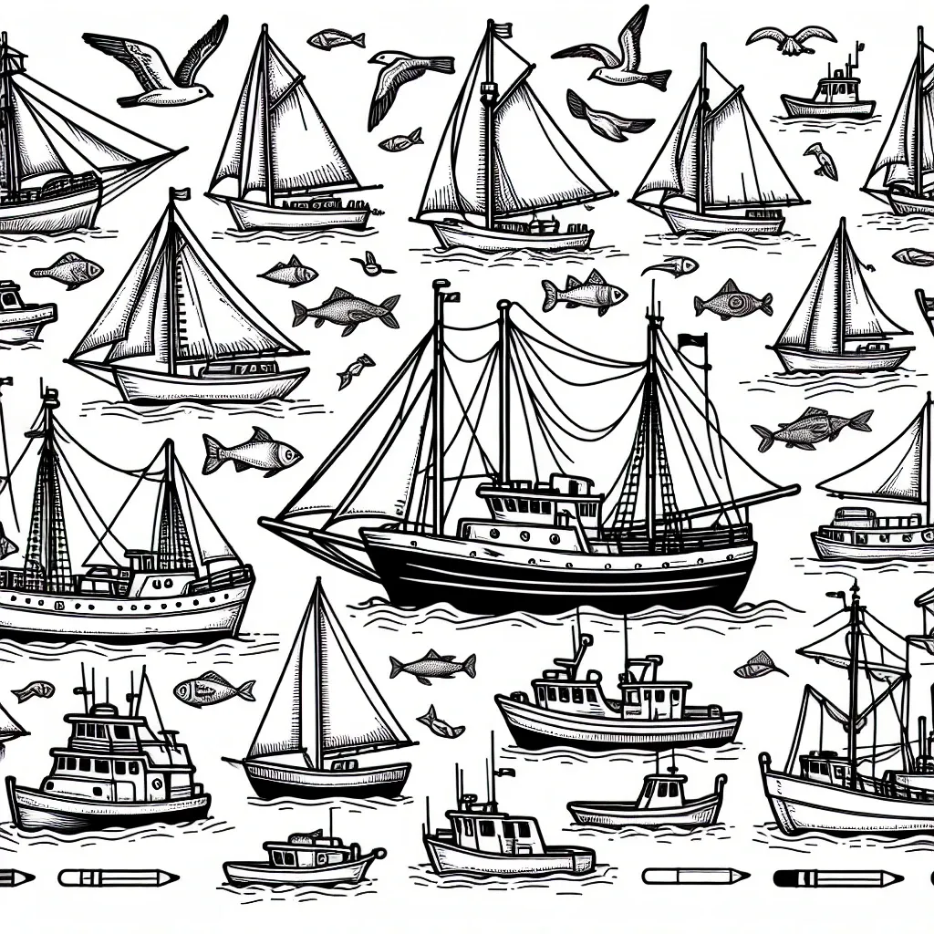 Set Sail with Our Boat Coloring Page Collection: Perfect for Nautical Enthusiasts!