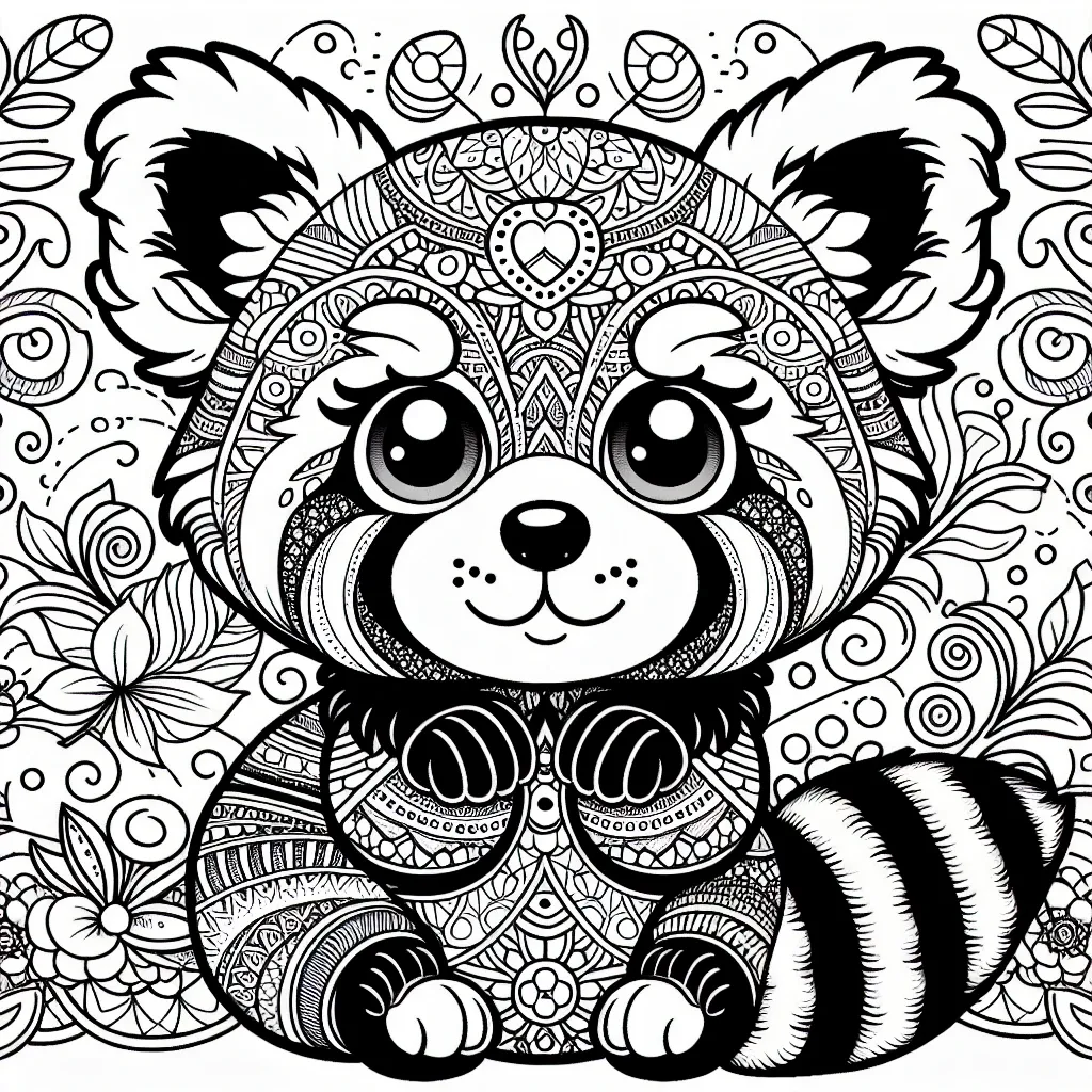 Get Creative with Our Adorable Red Panda Coloring Page for a Fun and Relaxing Coloring Session!