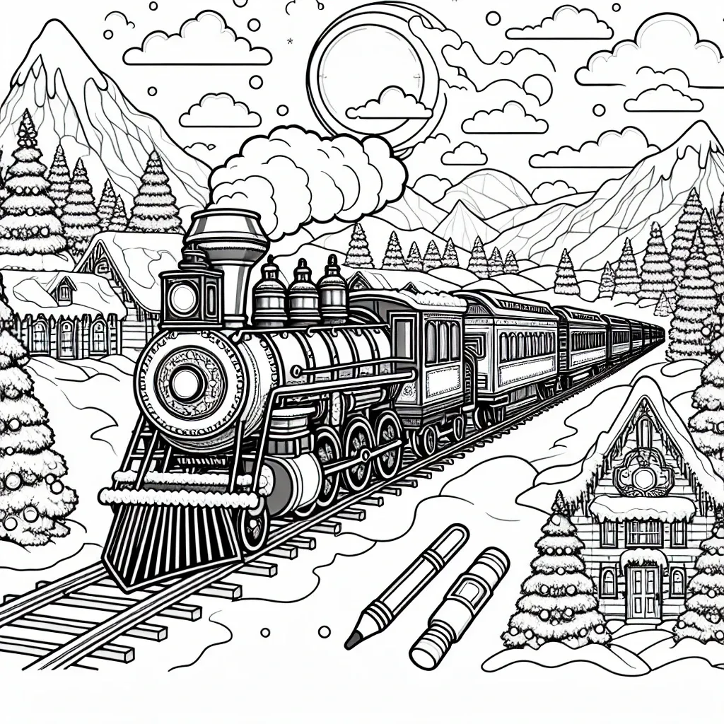 Get into the Holiday Spirit with our Polar Express Coloring Page!