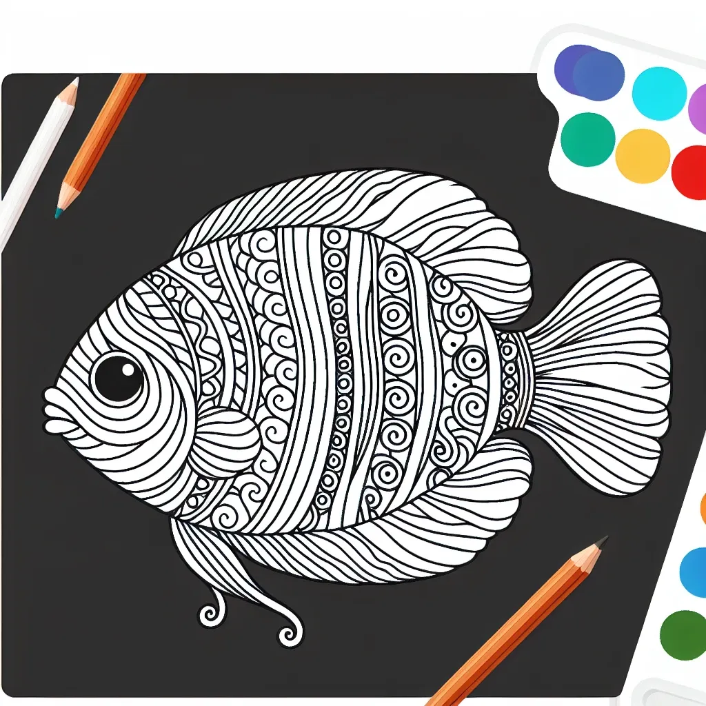 Dive into Creativity with Our Stunning Rainbow Fish Coloring Page!